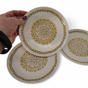 Vtg Max Schonfeld Ironstone Sierra Bread Appetizer Dessert Plates ~6.5" Lot of 3